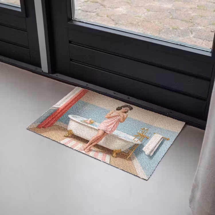 Deurmat - Badkamer - Vrouw - Roze — 2