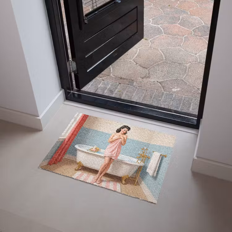 Deurmat - Badkamer - Vrouw - Roze — 4