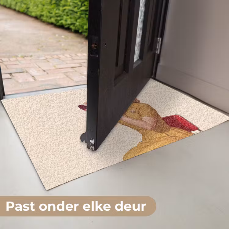 Deurmat - Illustratie - Mascara - Vrouw - Geel — 7