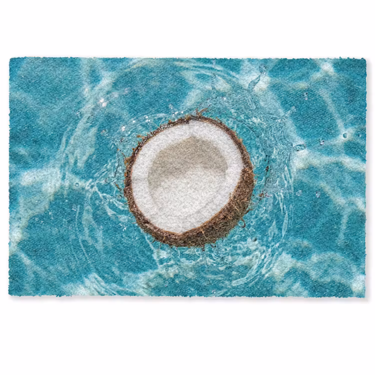 Deurmat - Kokosnoot - Water - Wit — 1