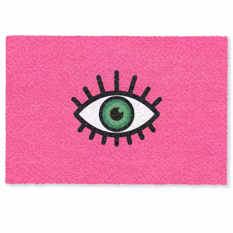 Deurmat - Minimalistisch - Oog - Roze — 1