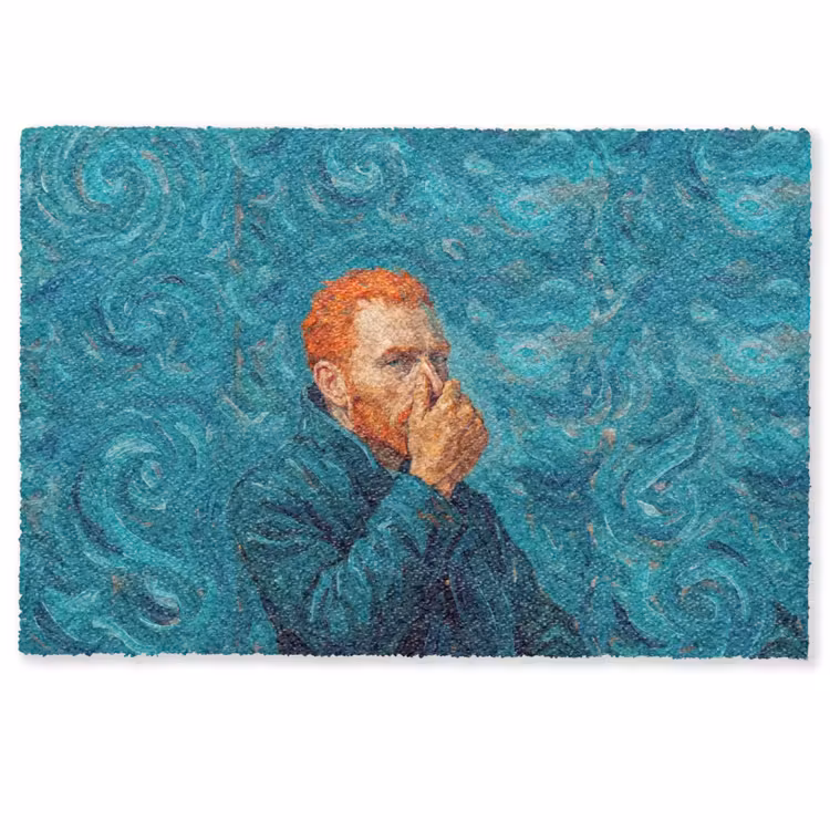 Deurmat - Portret - Klassiek - Blauw — 1