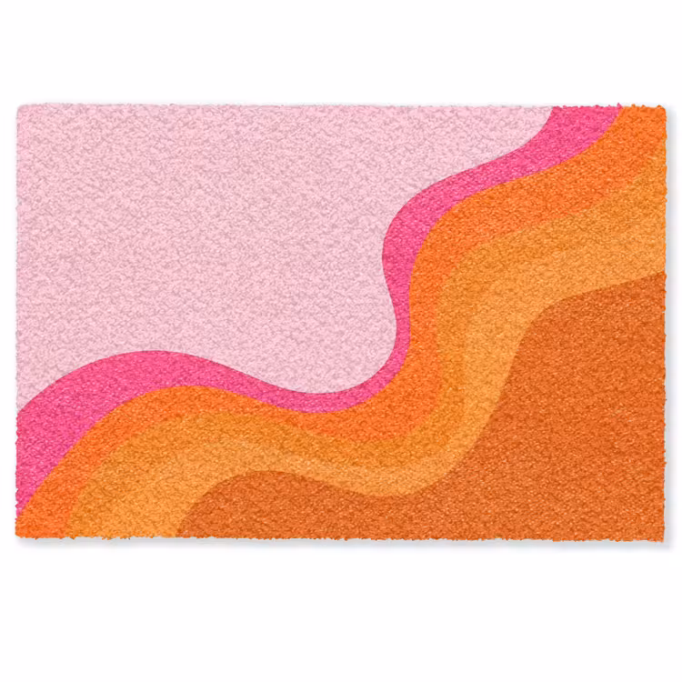 Deurmat - Retro - Waves - Kleurrijk — 1