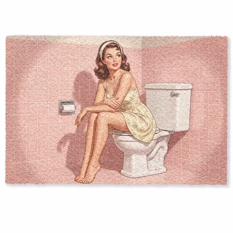 Deurmat - Roze - Retro - Vrouw — 1