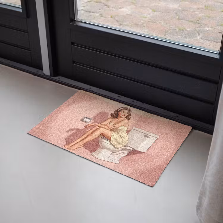 Deurmat - Roze - Retro - Vrouw — 2