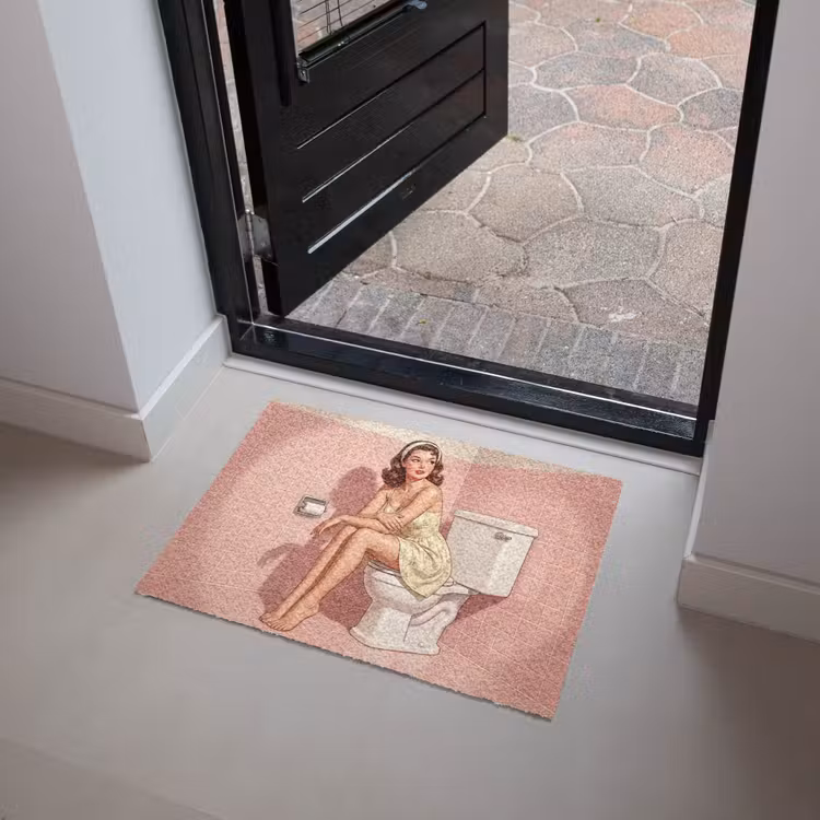 Deurmat - Roze - Retro - Vrouw — 4