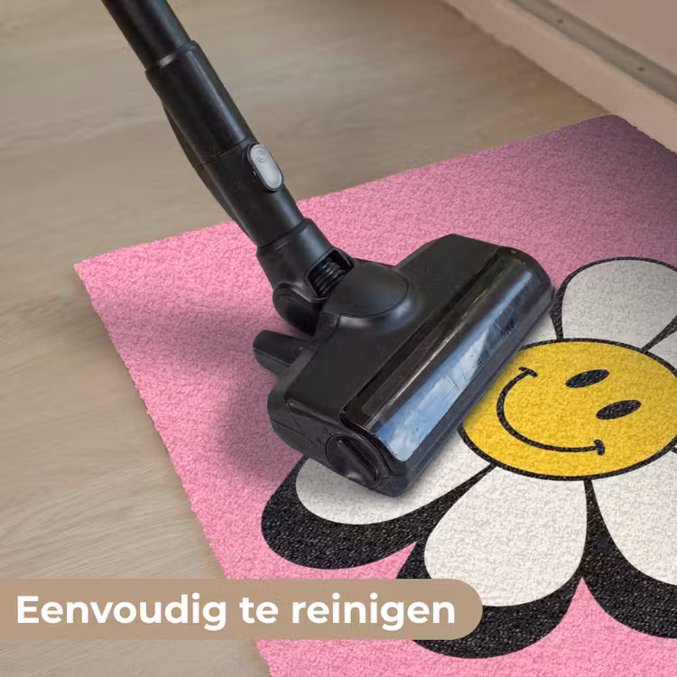 Deurmat - Smiley - Bloem - Roze — 9