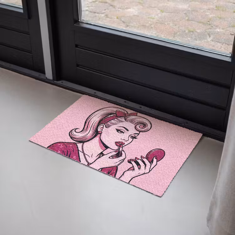 Deurmat - Vintage - Vrouw - Roze — 2