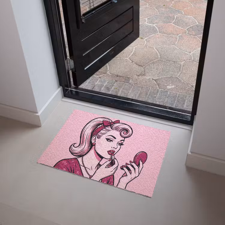 Deurmat - Vintage - Vrouw - Roze — 4