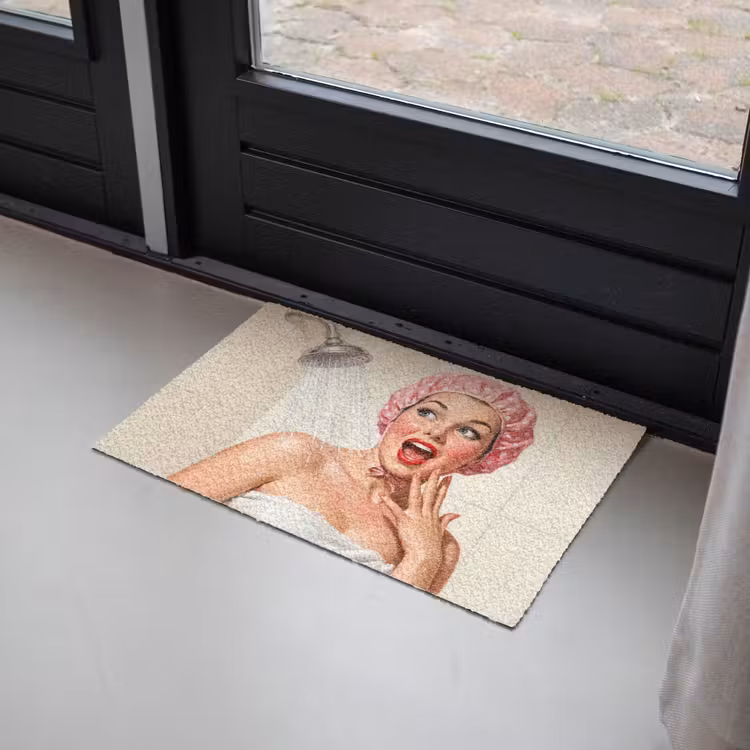 Deurmat - Vrouw - Douche - Roze — 2