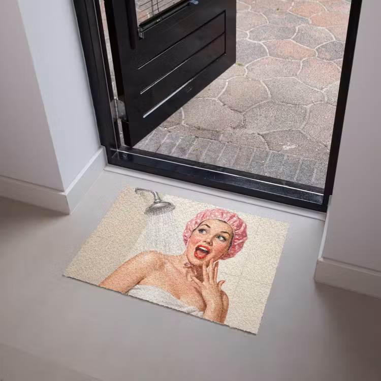 Deurmat - Vrouw - Douche - Roze — 4