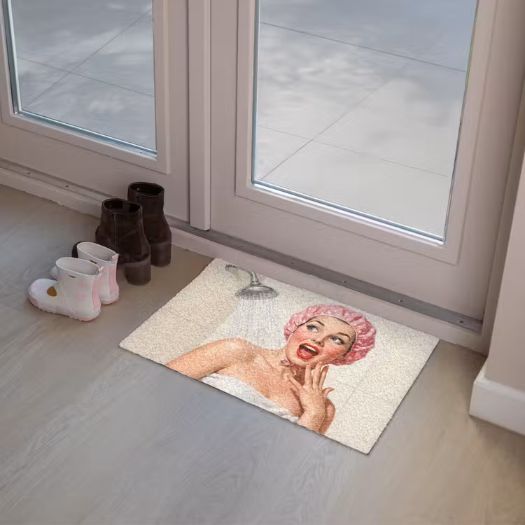 Deurmat - Vrouw - Douche - Roze — 8