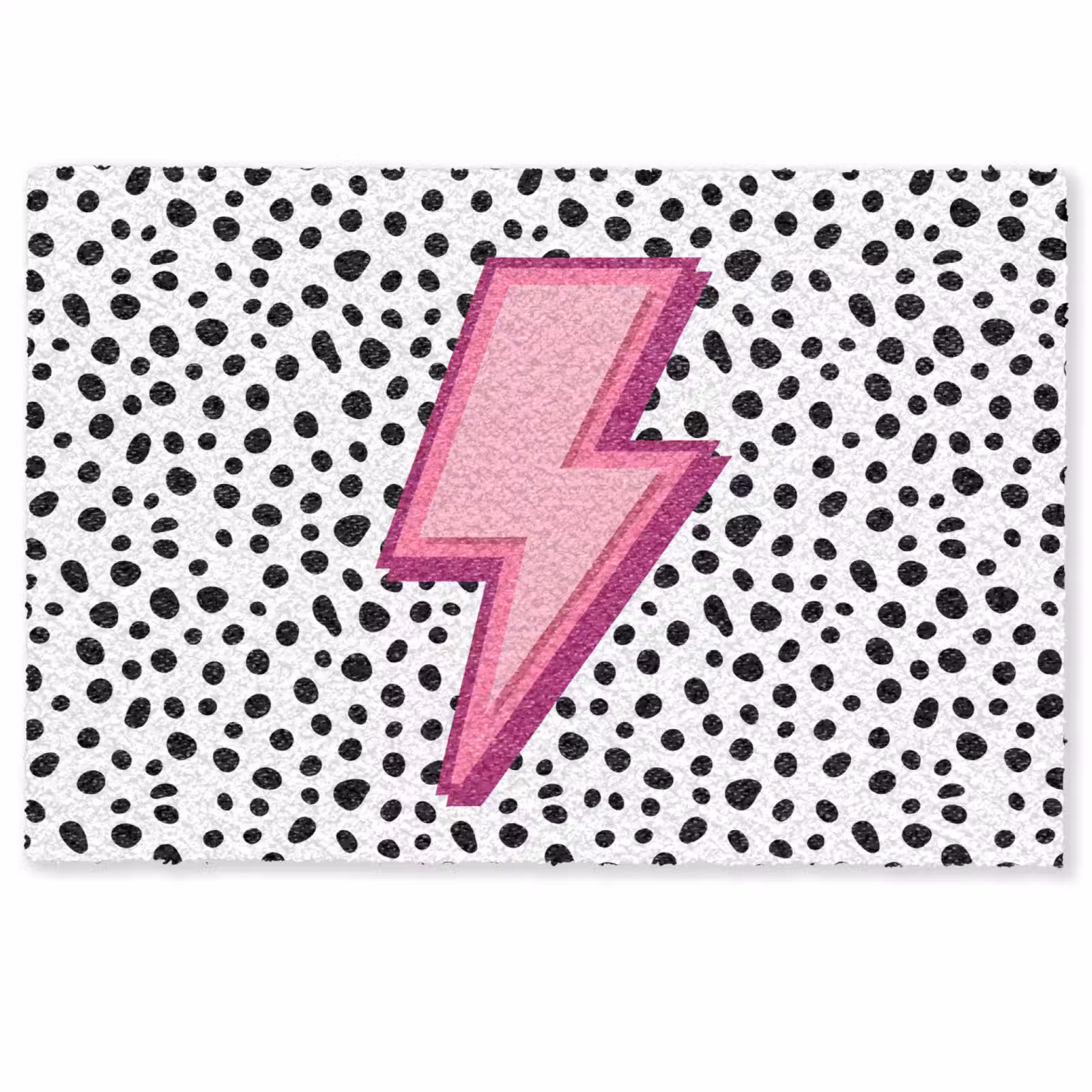 Deurmat - Bliksem - Roze - Stippen — 1