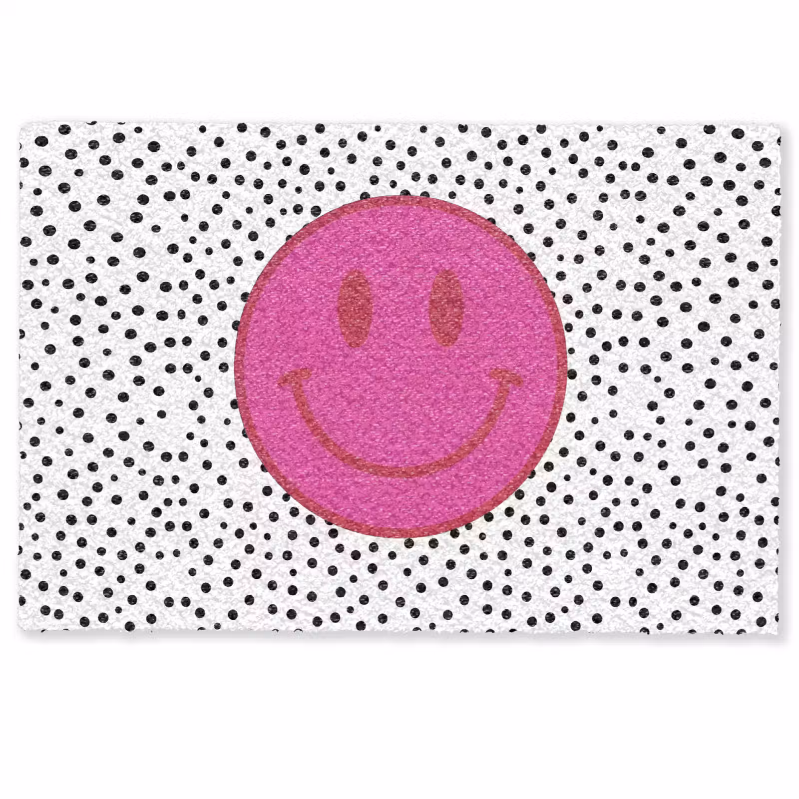Deurmat - Smiley - Roze - Stippen — 1