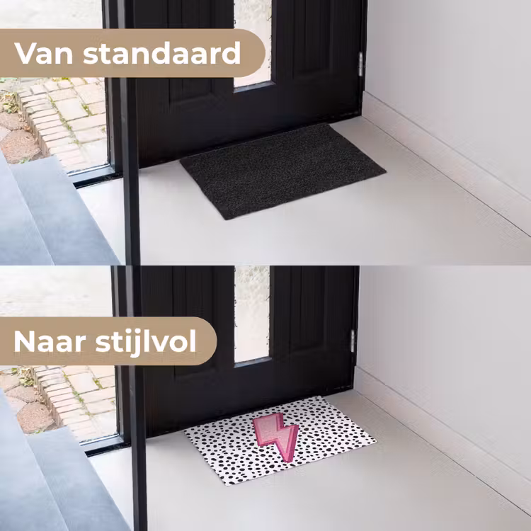 Deurmat - Bliksem - Roze - Stippen — 3