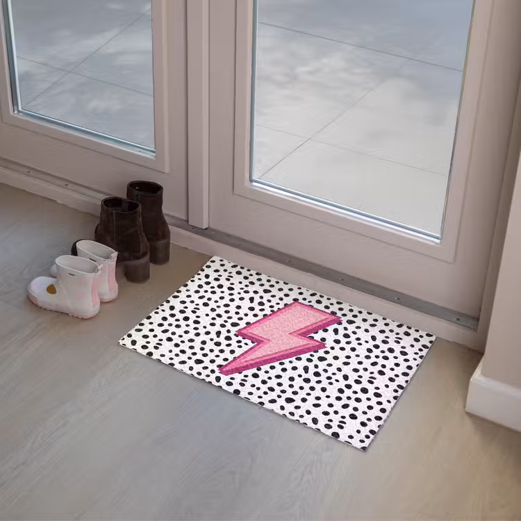 Deurmat - Bliksem - Roze - Stippen — 8