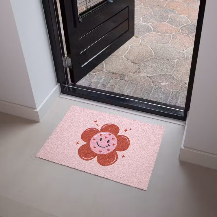 Deurmat - Bloem - Roze - Hartjes — 4