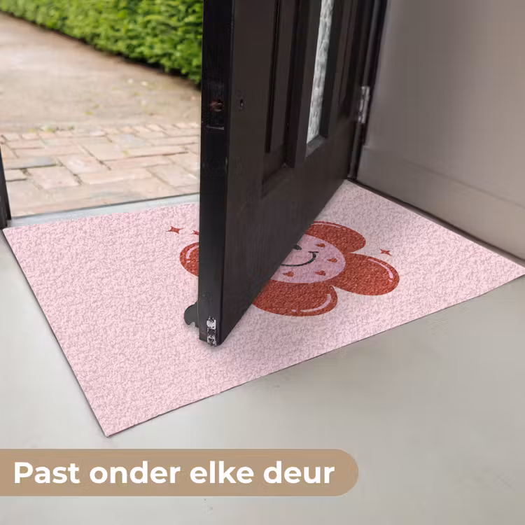 Deurmat - Bloem - Roze - Hartjes — 7