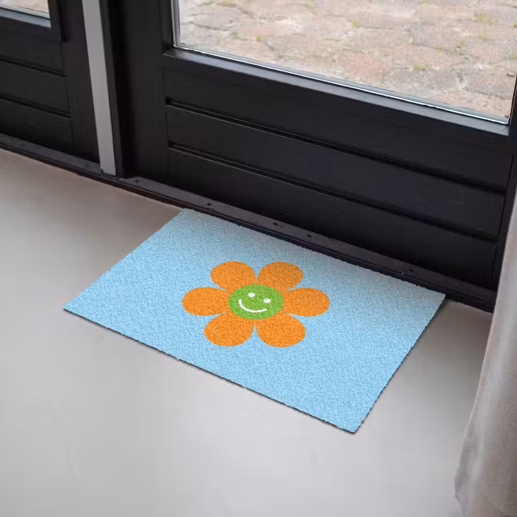 Deurmat - Bloem - Smiley - Kleurrijk — 2