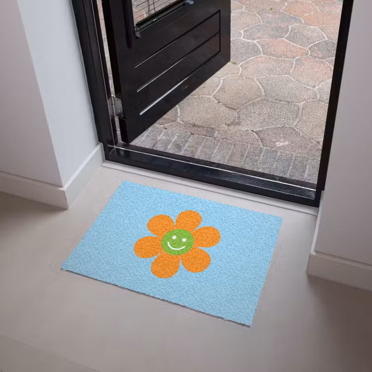 Deurmat - Bloem - Smiley - Kleurrijk — 4