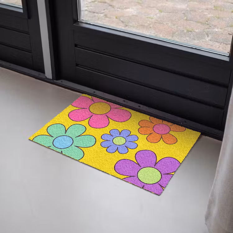 Deurmat - Bloemen - Illustratie - Kleurrijk — 2