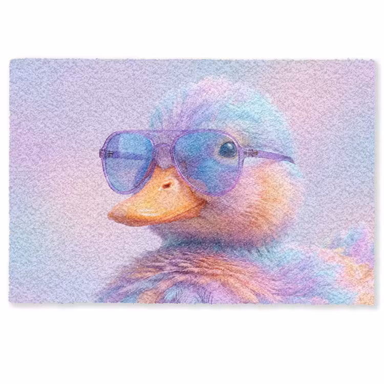 Deurmat - Eend - bril - Pastel — 1