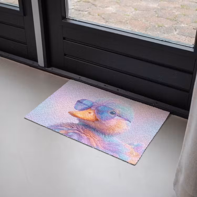 Deurmat - Eend - bril - Pastel — 2