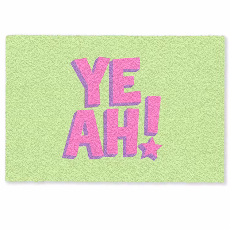 Deurmat - Groen - Neon - Quote — 1