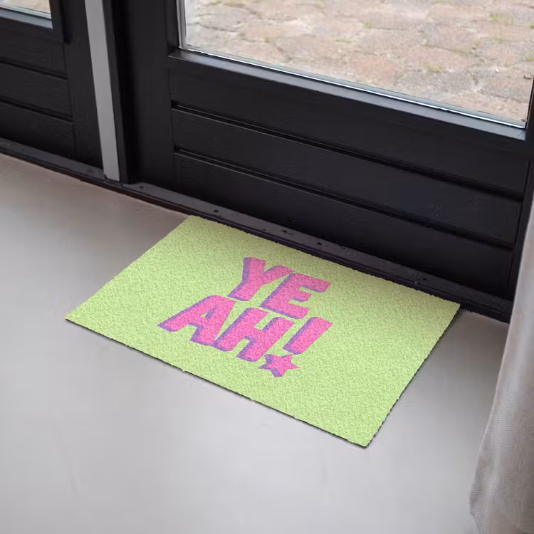Deurmat - Groen - Neon - Quote — 2