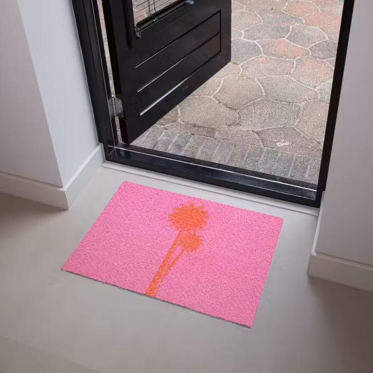 Deurmat - Palmbomen - Modern - Roze — 4