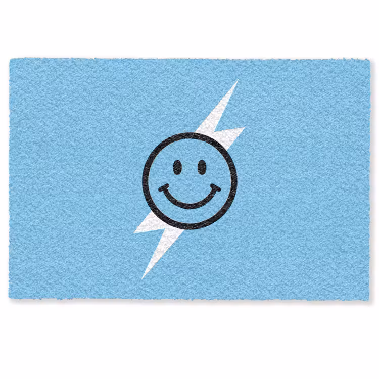 Deurmat - Smiley - Blauw - Bliksem — 1