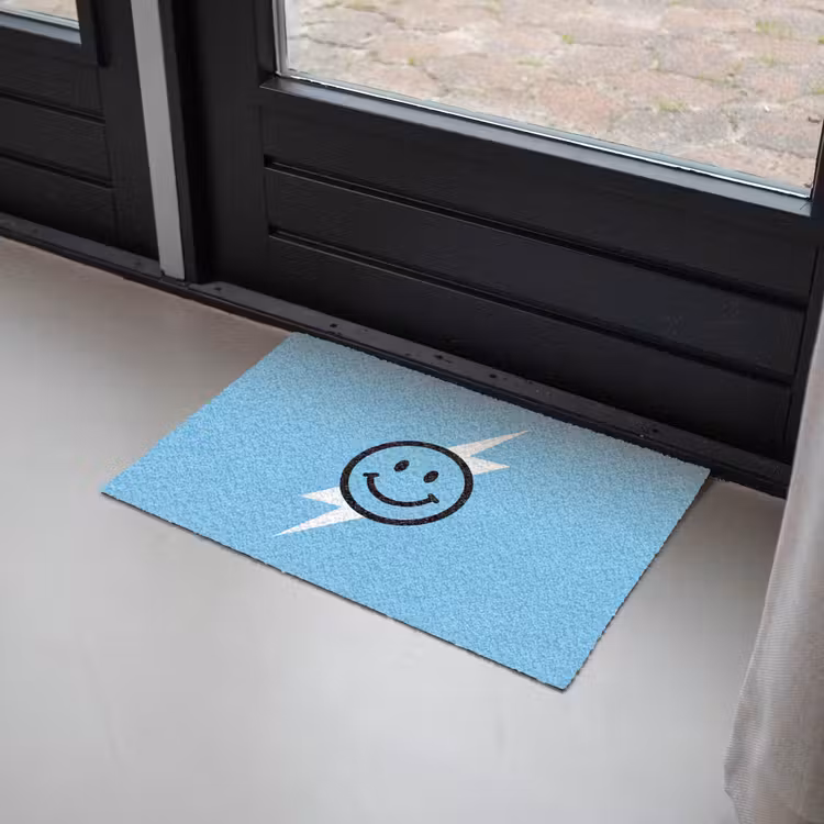 Deurmat - Smiley - Blauw - Bliksem — 2