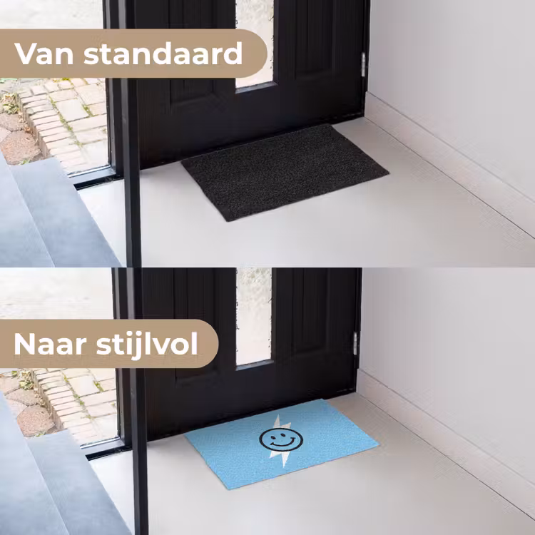 Deurmat - Smiley - Blauw - Bliksem — 3