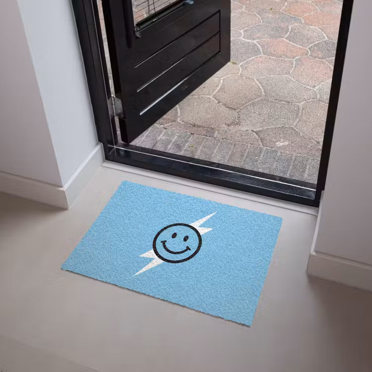Deurmat - Smiley - Blauw - Bliksem — 4