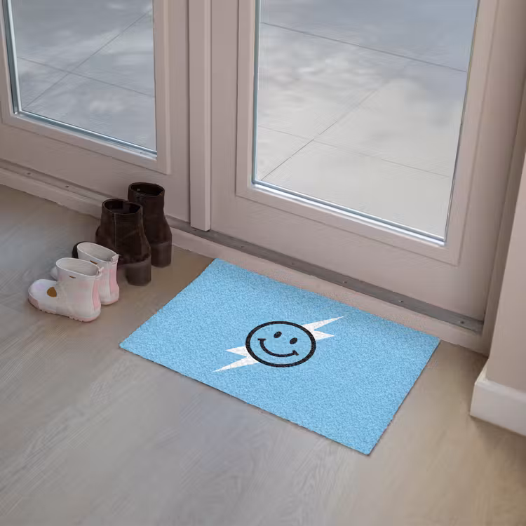Deurmat - Smiley - Blauw - Bliksem — 8