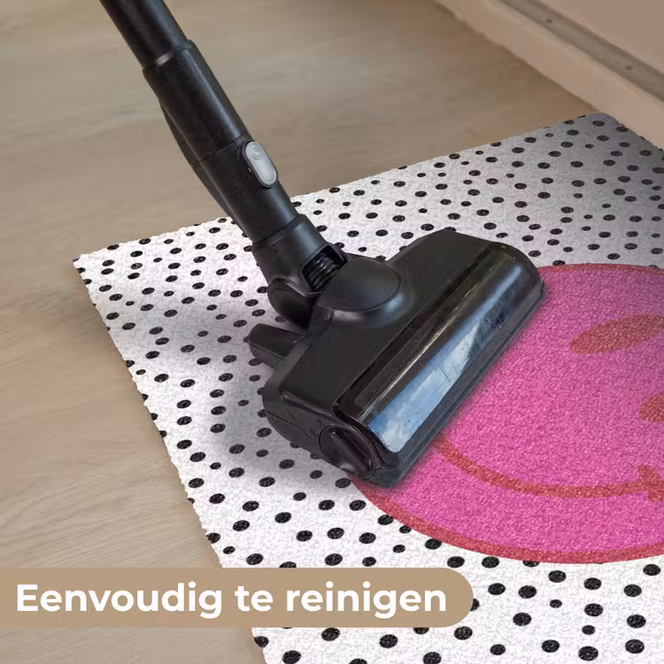 Deurmat - Smiley - Roze - Stippen — 9
