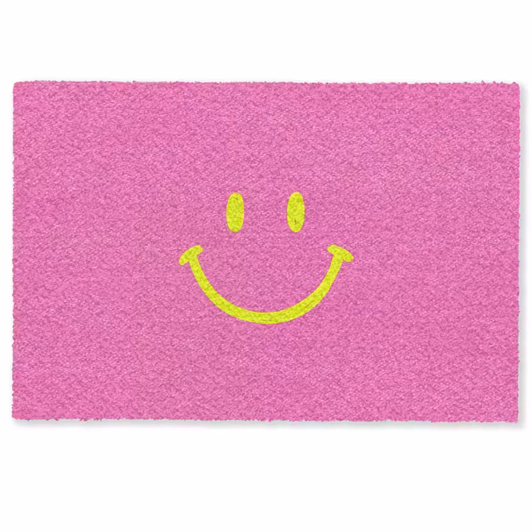 Deurmat - Smiley - Vrolijk - Roze — 1