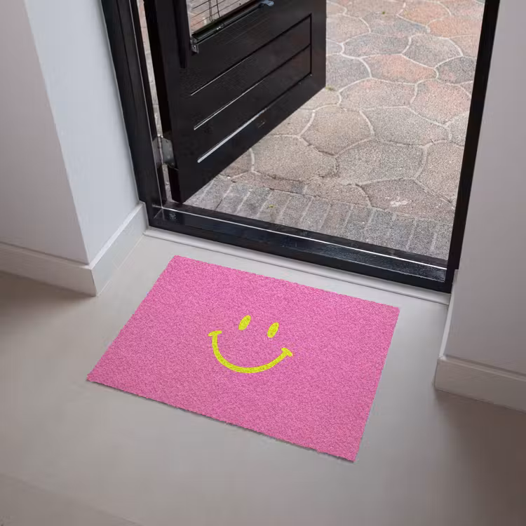 Deurmat - Smiley - Vrolijk - Roze — 4