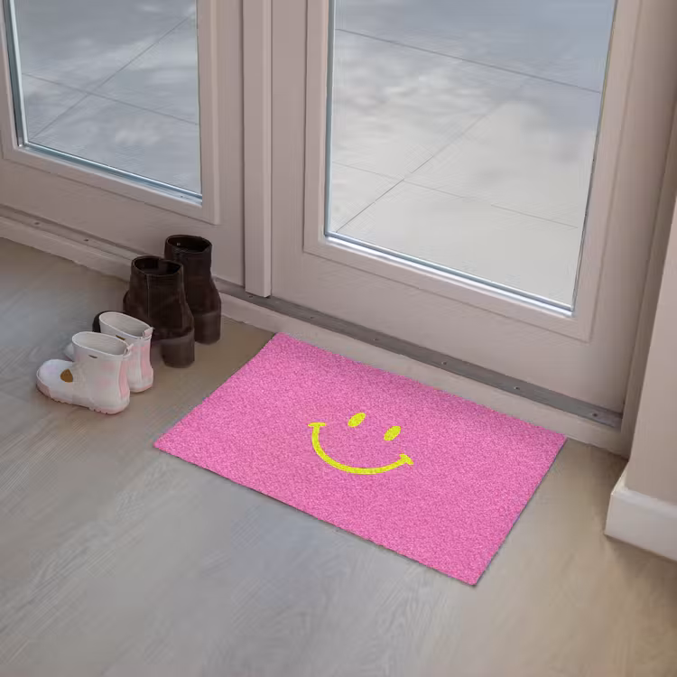 Deurmat - Smiley - Vrolijk - Roze — 8