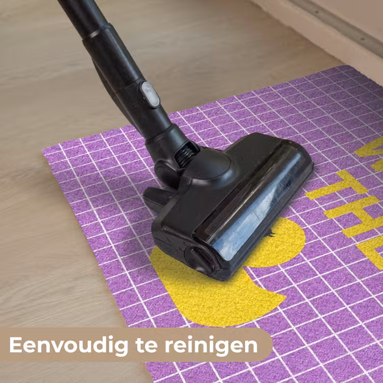Deurmat - Tekst - Eend - Paars — 9