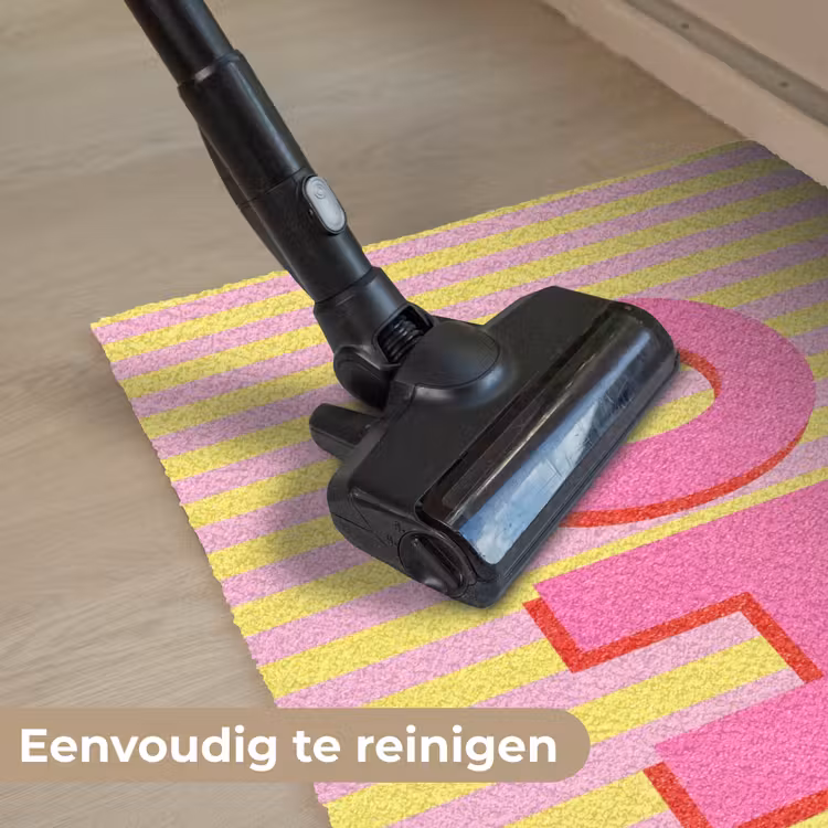 Deurmat - Tekst - Strepen - Roze — 9