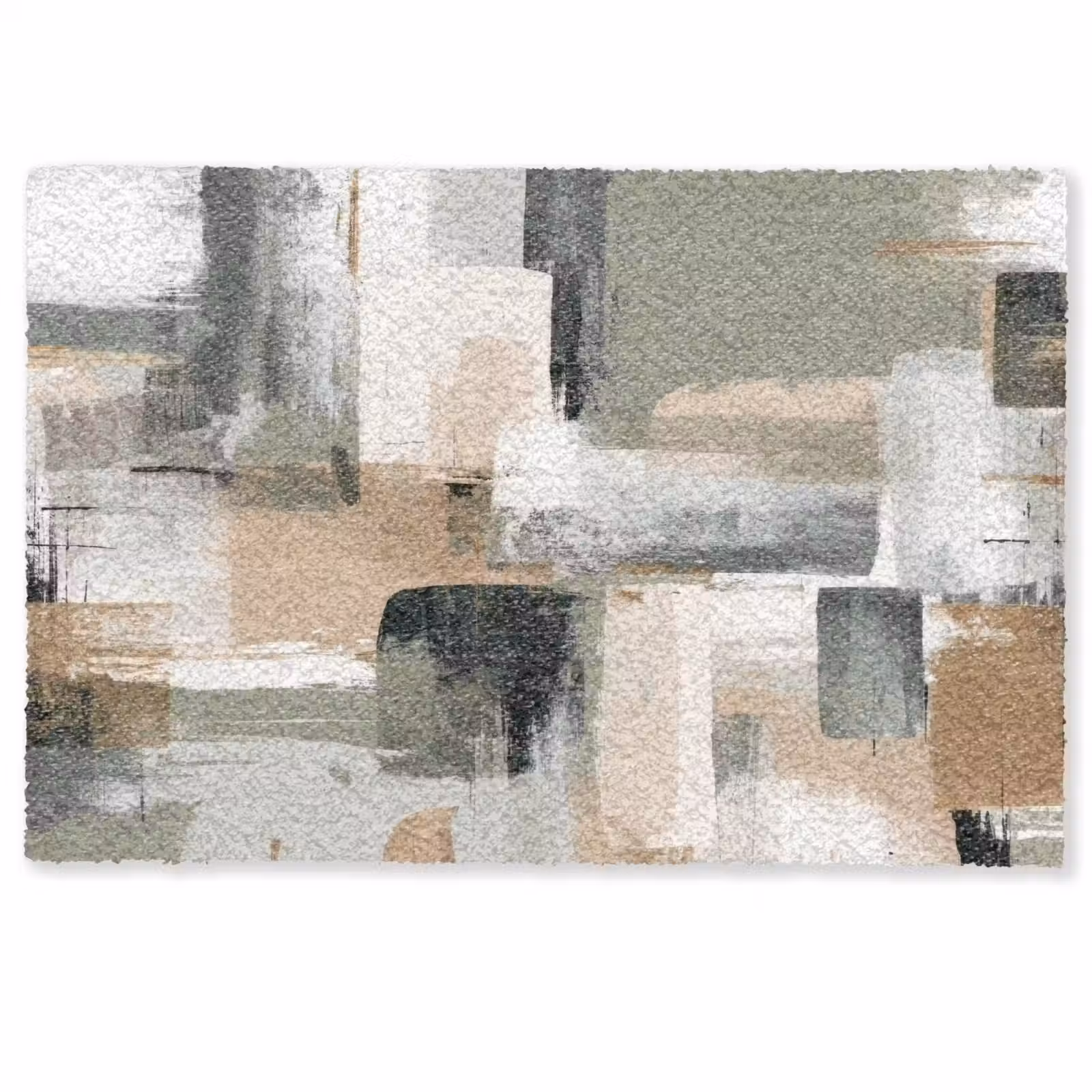 Deurmat - Penseelstreken - Abstract - Aardetinten — 1