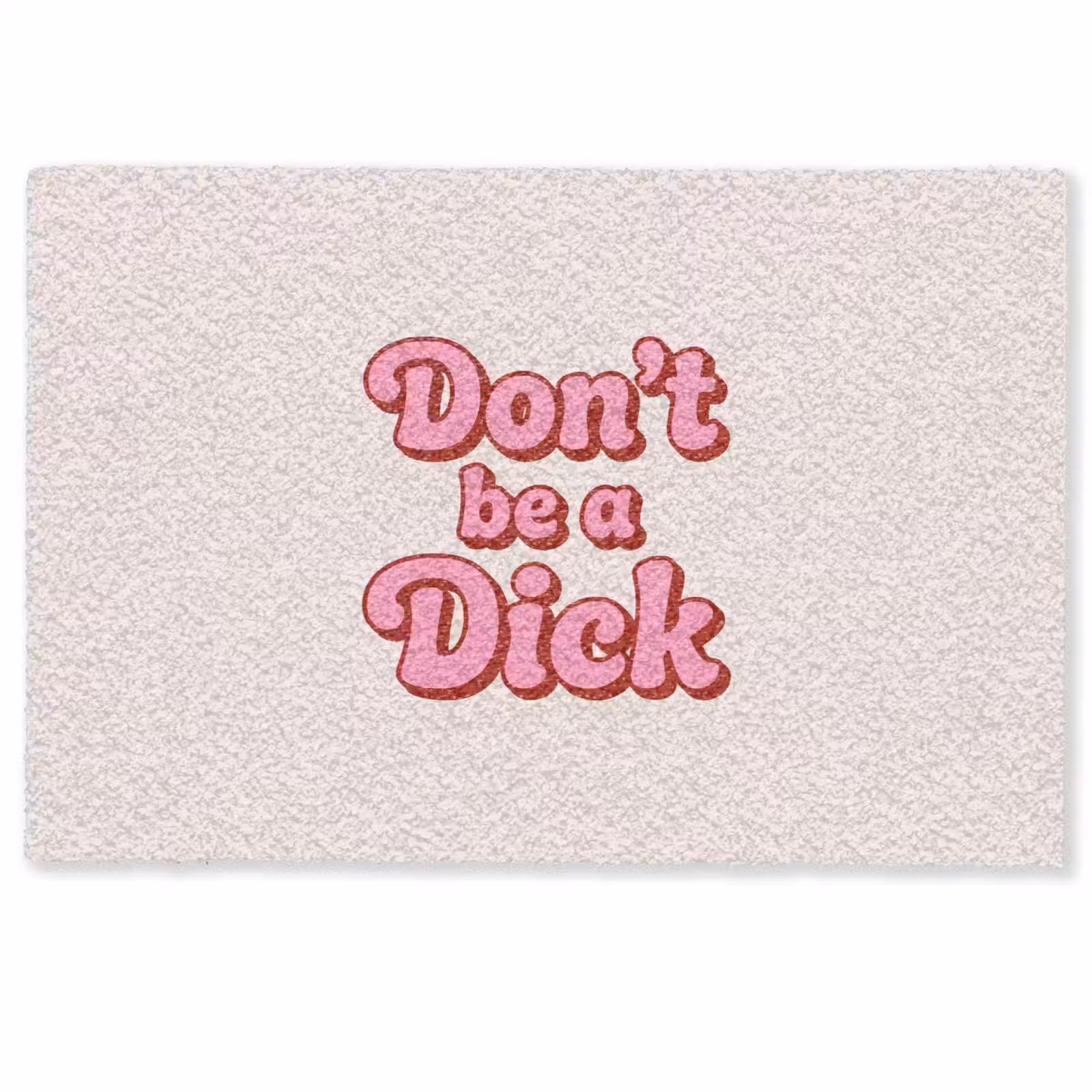 Deurmat - Tekst - Boodschap - Roze — 1