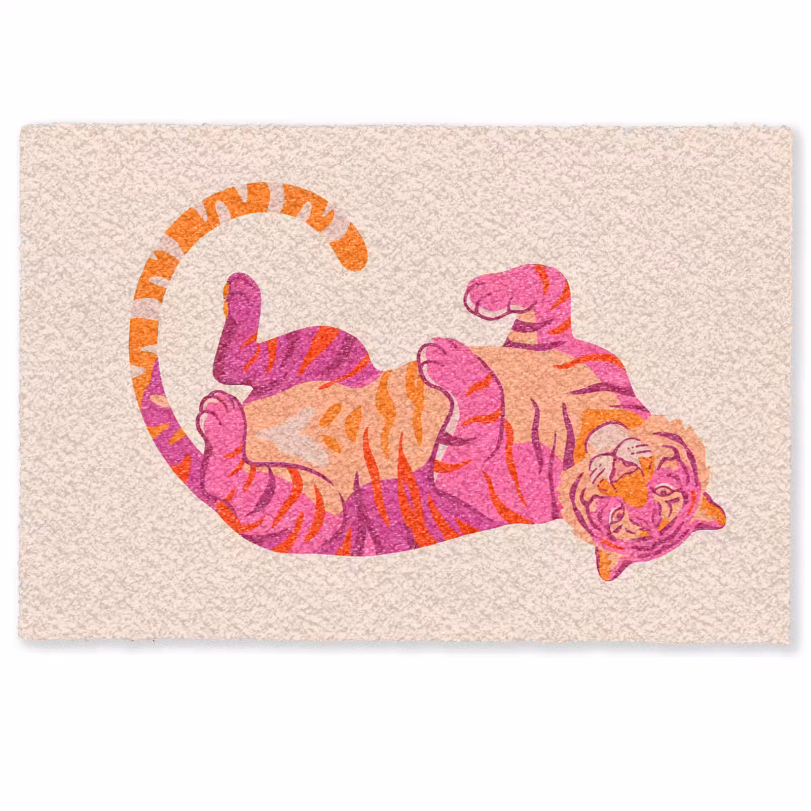 Deurmat - Tijger - Roze - Oranje — 1