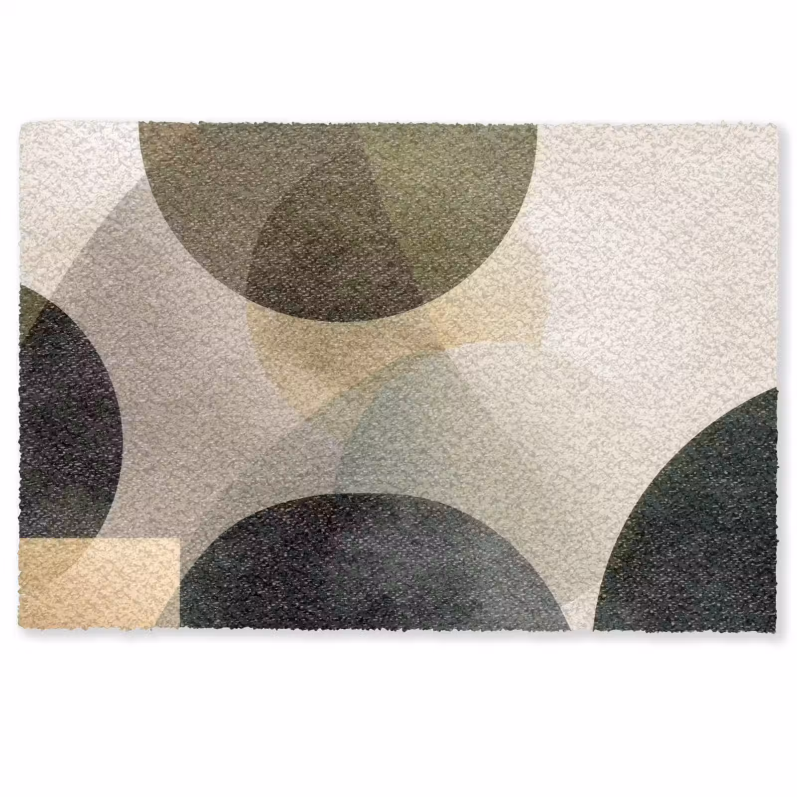 Deurmat - Vlakken - Abstract - Beige - Cirkels — 1