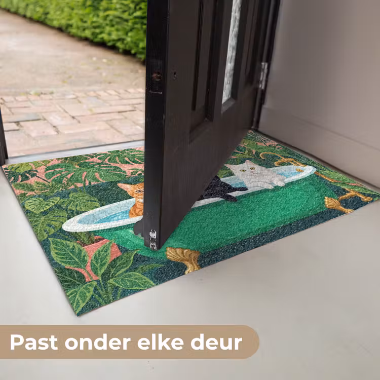 Deurmat - Badkamer - Kattenparade - Kleurrijk — 7