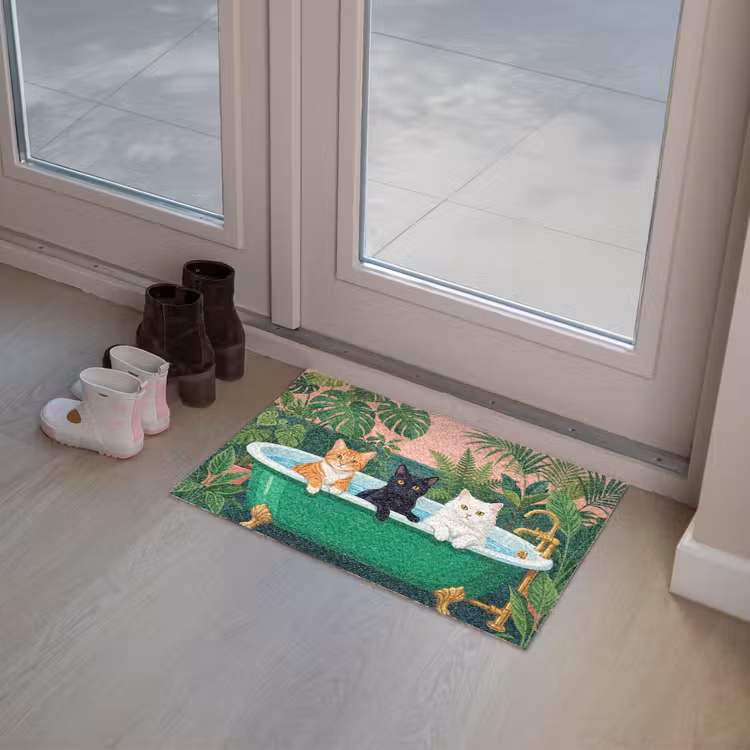 Deurmat - Badkamer - Kattenparade - Kleurrijk — 8
