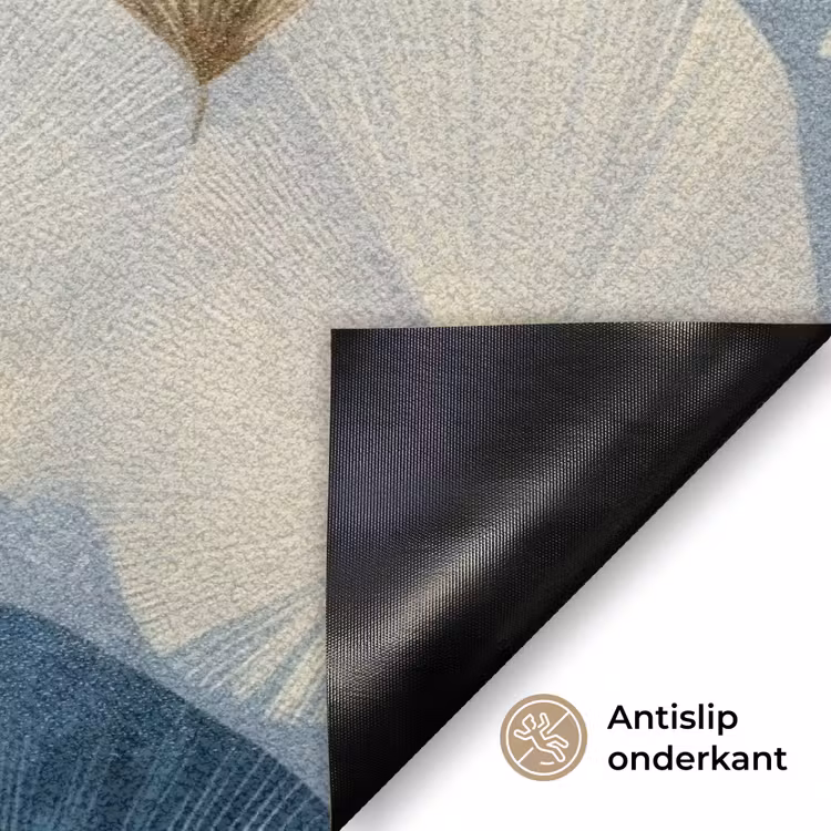 Deurmat - Bladeren - Abstract - Goud - Blauw — 5