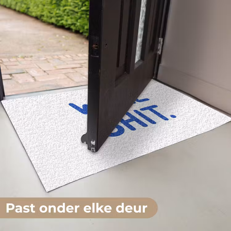 Deurmat - Blauw - Quote - Wit — 7
