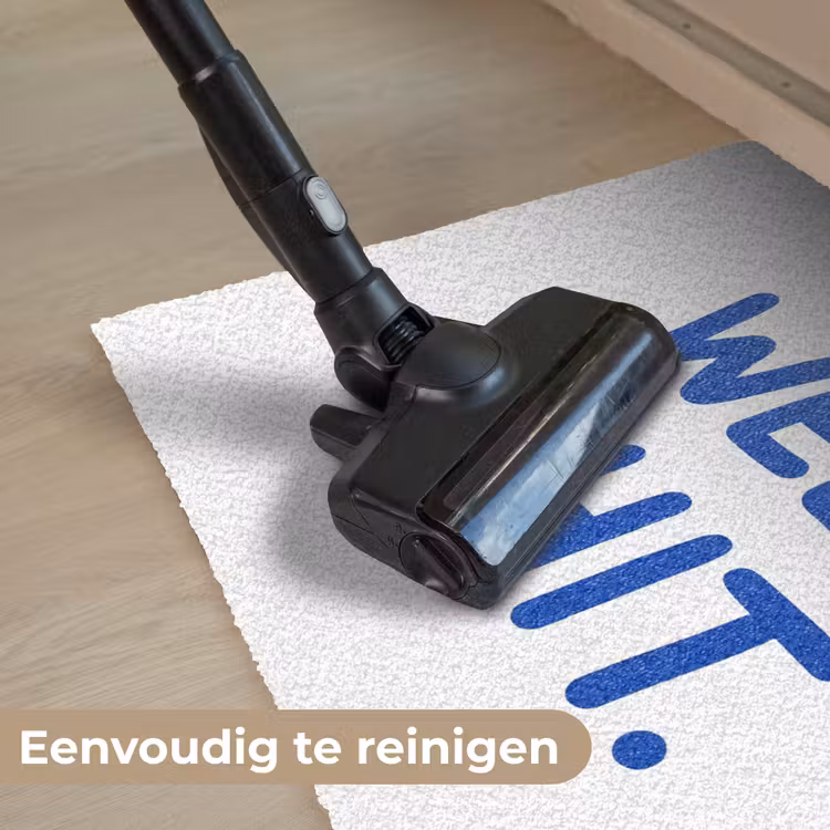 Deurmat - Blauw - Quote - Wit — 9